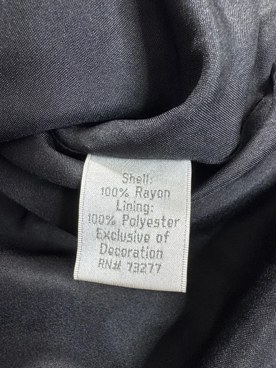 LC Lauren Conrad Black Dress with Pink Floral Straps Size 10 - Picture 4 of 10